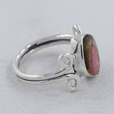 Watermelon Tourmaline Silver Ring