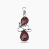 925 Sterling Silver Garnet Pendants
