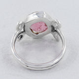 Watermelon Tourmaline Silver Ring