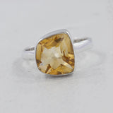 925 Sterling Silver Citrine Ring