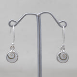 Shiva Eye Shell Silver Earrings