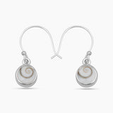 Shiva Eye Shell Silver Earrings