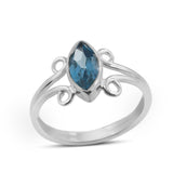 Blue Topaz 925 Sterling Silver Ring