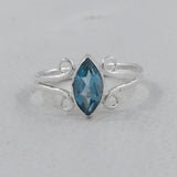 Blue Topaz 925 Sterling Silver Ring