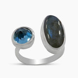 925 Sterling Silver Labradorite Rings