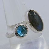 925 Starling Silver Labradorite Ring