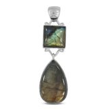 Blue stunning Labradorite Silver Pendant