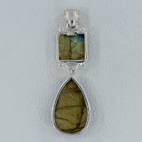 Blue stunning Labradorite Silver Pendant