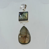 Blue stunning Labradorite Silver Pendant