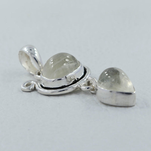 Rainbow Moonstone Silver Pendants