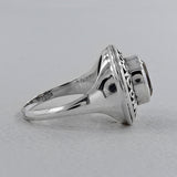 Green Amethyst Designer Silver Rings
