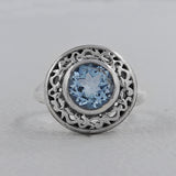 Green Amethyst Designer Silver Rings
