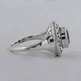 Green Amethyst Designer Silver Rings