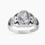 Crystal Silver Ring