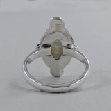 Rainbow Moonstone Sterling Silver Ring