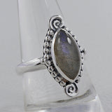 Rainbow Moonstone Sterling Silver Ring