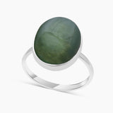 925 Sterling Silver Nephrite Jade Rings