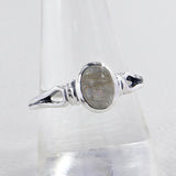 Natural Rainbow Moonstone Silver Ring