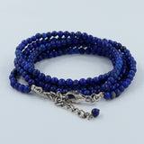 Lapis Lazuli Gemstone Beads 925 Silver Necklace