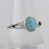 Natural Rainbow Moonstone Silver Ring