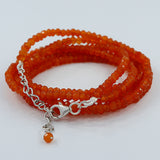 Carnelian Double Strand Beads Necklace - Carnelian Jewelry