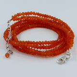 Carnelian Double Strand Beads Necklace - Carnelian Jewelry