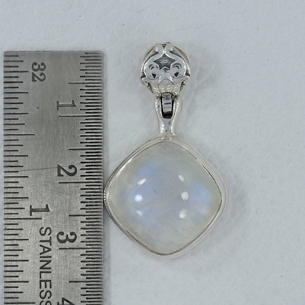 Rainbow Moonstone Silver Pendants