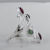 Genuine Tourmaline Designer Silver Ring