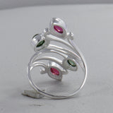 Genuine Tourmaline Designer Silver Ring