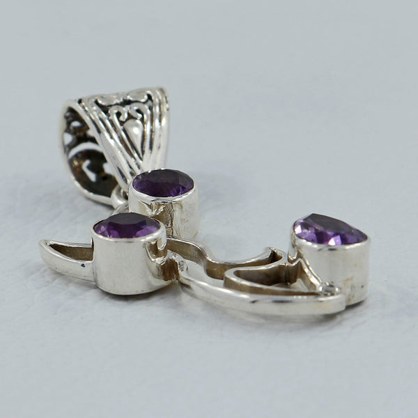 925 Sterling Silver Amethyst Pendants
