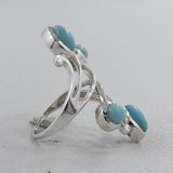 Larimar Designer Silver Ring