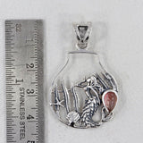 Tourmaline Mermaid Silver Pendant