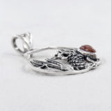 Tourmaline Mermaid Silver Pendant