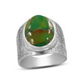 Natural Malachite Silver Ring