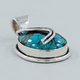 Tibetan Turquoise Silver Pendant