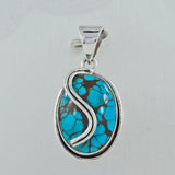 Tibetan Turquoise Silver Pendant