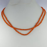 Carnelian Double Strand Beads Necklace - Carnelian Jewelry