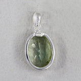 Green Amethyst Silver Pendant