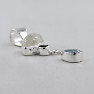Rainbow Moonstone Silver Pendants