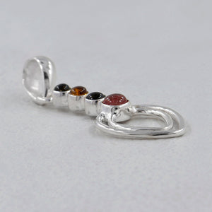 Multi Tourmaline Silver Pendants