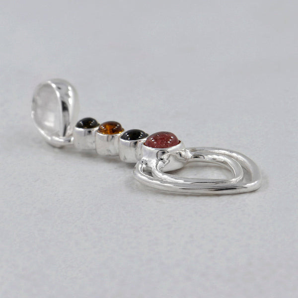 Multi Tourmaline Silver Pendants