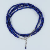 Lapis Lazuli Gemstone Beads 925 Silver Necklace