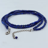 Lapis Lazuli Gemstone Beads 925 Silver Necklace