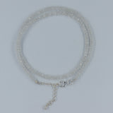 Beaded Crystal Quartz Sterling Silver Necklace Jewelry