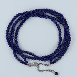 Lapis Lazuli Gemstone Beads 925 Silver Necklace