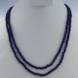 Lapis Lazuli Gemstone Beads 925 Silver Necklace