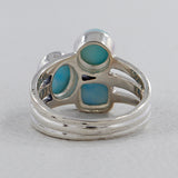 Rainbow Moonstone  Silver Ring