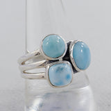 Rainbow Moonstone  Silver Ring