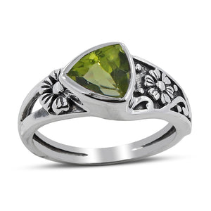 Natural Garnet Sterling Silver Rings