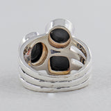 Rainbow Moonstone  Silver Ring